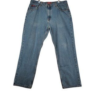 CHAPS Jeans Men's 5-Pocket Straight Leg 100% Cotton Denim Blue Size 40/32